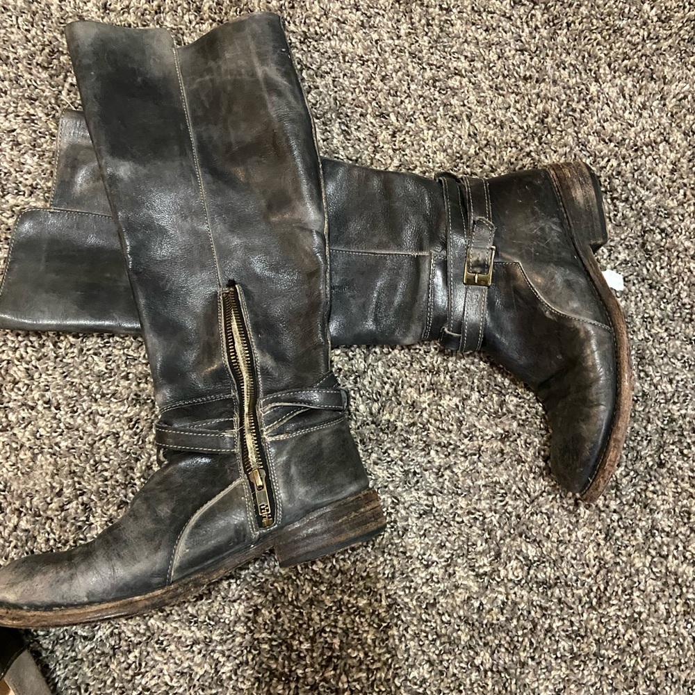 Women's Black Leather Boots